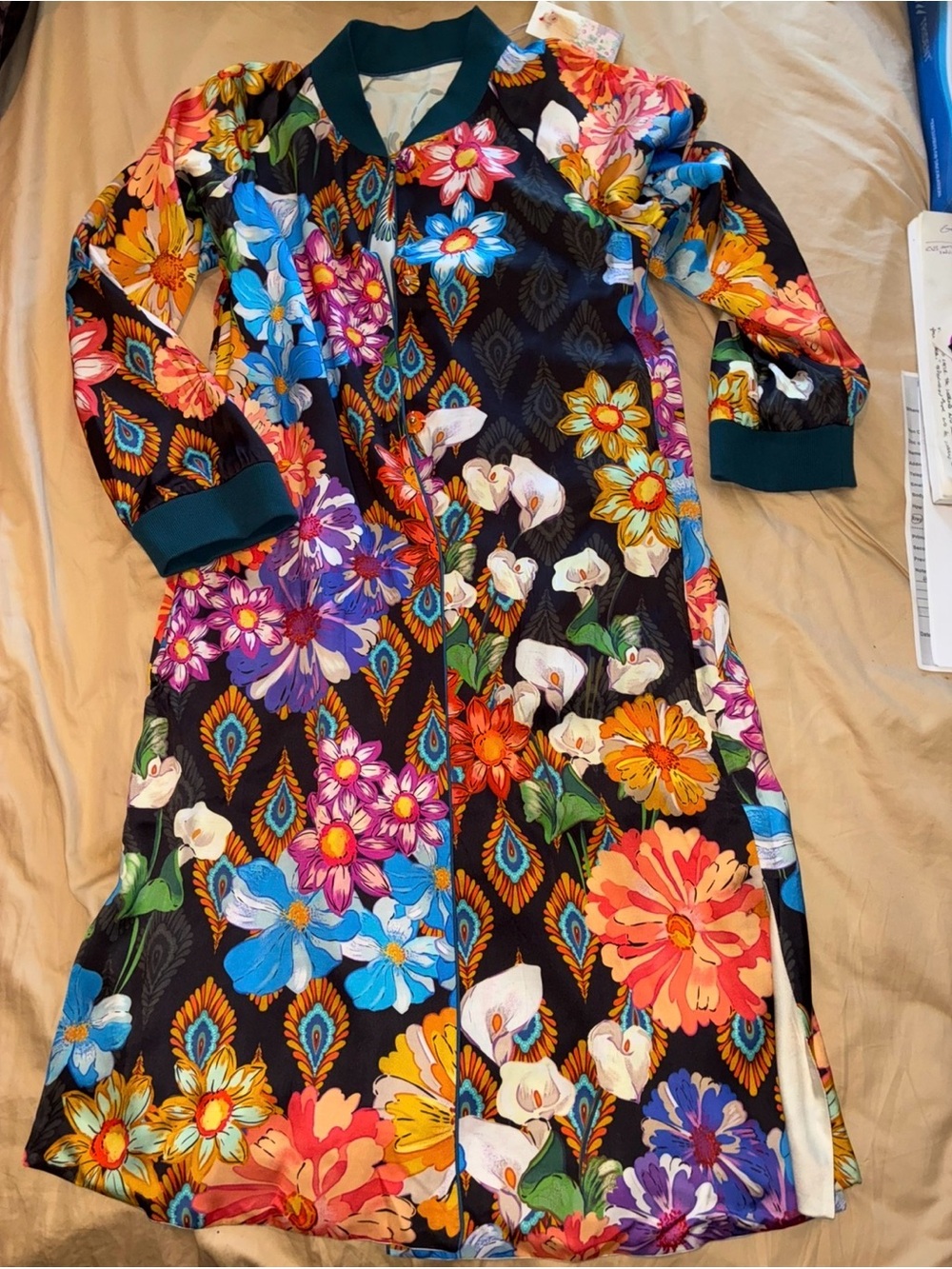 NWT JOHNNY WAS Harmony Kimono Reversible Zaria Dress Cover up size S pockets
